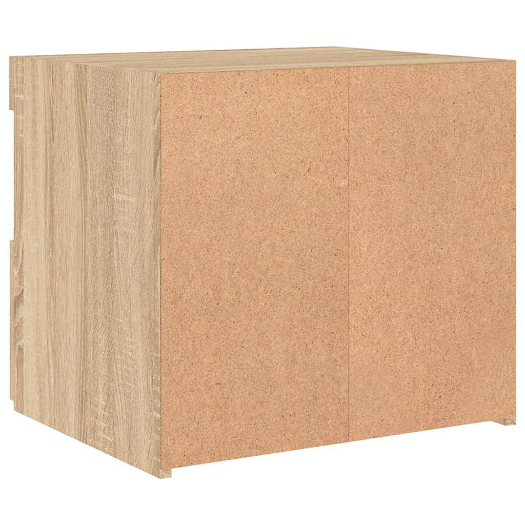Nachttische mit LED-Leuchten 2 Stk. Sonoma Eiche 50x40x45 cm